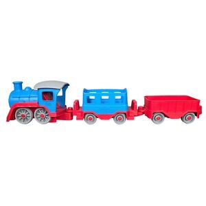 Green Toys Train Set 3-Piece 100% Recycled Plastic Sustainable Imaginative Play